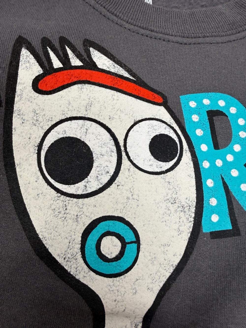 Disney Toy Story Forky Graphic Crewneck Sweatshirt in Charcoal size M - Picture 5 of 6
